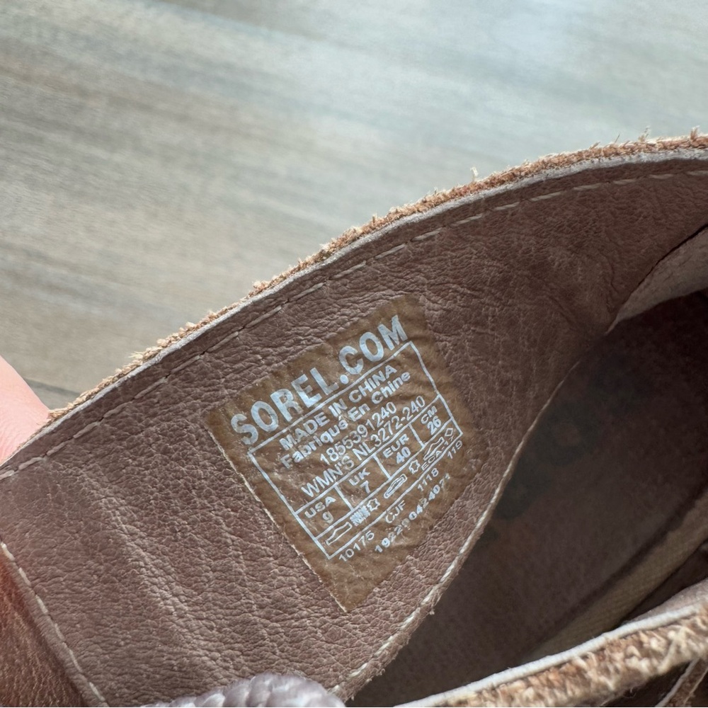 Sorel Joanie II Lace Wedge Sandals Womens Size 9 Ash Brown Gladiator NL3272-240 - Picture 6 of 6